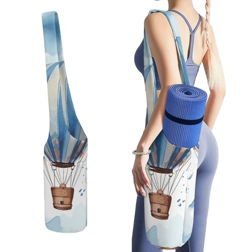 Sac de tapis de yoga en toile avec poche bouteille pour studio