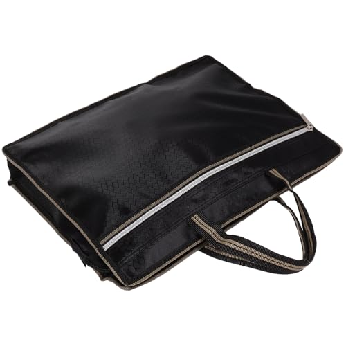 SAFIGLE Carpeta de Lona Doble Cremallera para Archivos A4, Bolsa de Tela Oxford Asa, Adecuado para Oficina y Hombres