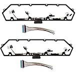 Pair 97-03 Powerstroke 7.3L Valve Cover Gasket w/Fuel Injector Glow Plug Harness