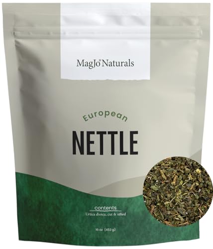 MagJo Naturals Nettle Leaf Tea, 1lb (16Oz) Cut and Sifted: Bulk European Stinging Nettle (Urtica Dioica)