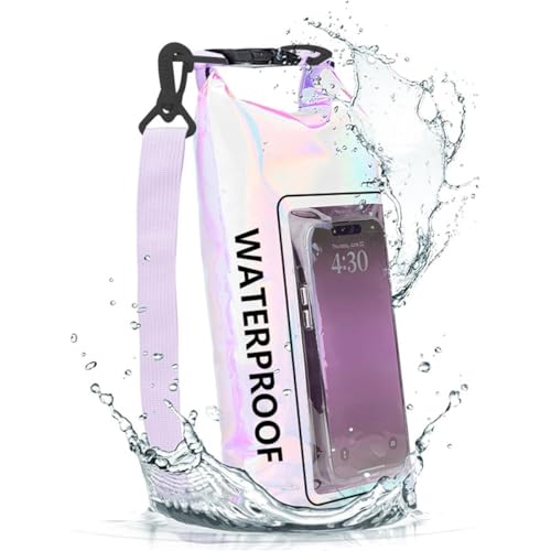 Saco Estanque Dobrável Impermeável com Alça Ajustável Prova D'Agua Mergulho Pescaria Saco Mochila 2 Litros (Colorido)