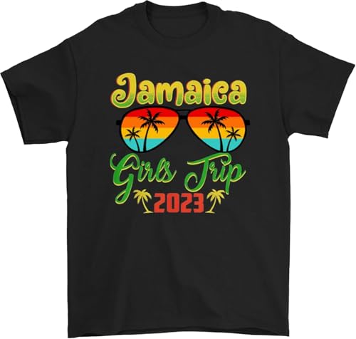 XIAOYER Jamaica Girls #Trip 2023 Funny Unisex T T-Shirts à Manches Courtes, SweatT-Shirts à Manches Courtes, Women, T-Shirts à Manches Courtes(Medium)