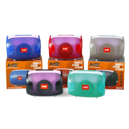 Image of MZ M15VP (Portable Bluetooth Speaker) Dynamic Thunder Sound, in Built RGB Light 5 W Bluetooth Speaker (Red, Stereo Channel)