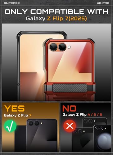 Image of SUPCASE for Samsung Galaxy Z Flip 7 Case with Built-in Kickstand, Ruddy