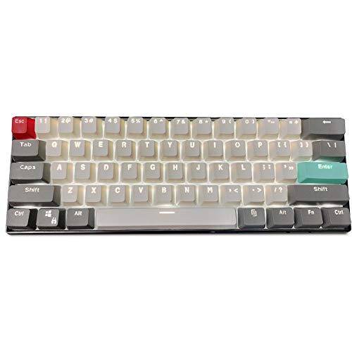 Keycaps 61 PBT Keys Mechanical Keyboard Double Backlit Word Transparent Color Gaming keycaps per US Layout per Cherry MX Only sell