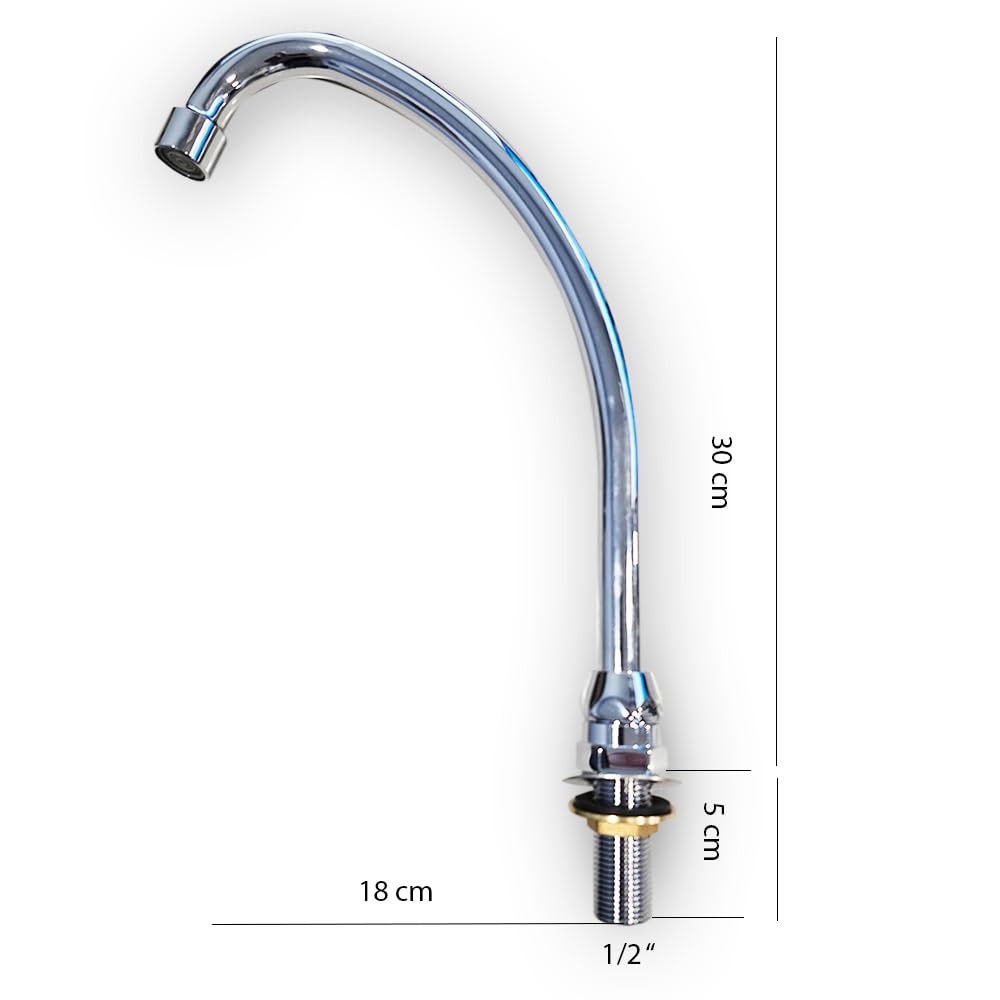 Pedal de agua completo con caño y flexo largo.