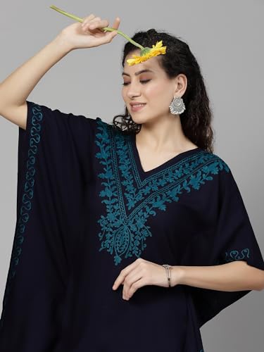 Image of QAZMI Women's Rayon Cotton Kaftan