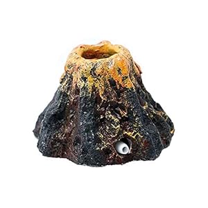Pietra a Bolle d’Aria Pietra a Bolle d’Aria Pompa di Ossigeno Ornamento per Acquario Vulcano Decorazione per Acquario in Resina per Fish Tank Diffusore di Ossigeno Accessori per Ornamenti per Acquari