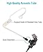 Replacement Clear Acoustic Tube for Two Way Radio Earpiece and Headset, Surgical Grade UV Resistant Clear Tube, Replacement Coil Tube