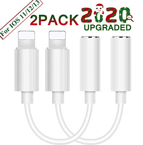 [Apple MFi Certified] (2 Pack) iPhone Headphone Adapter, to 3.5mm Headphones Jack Adapter