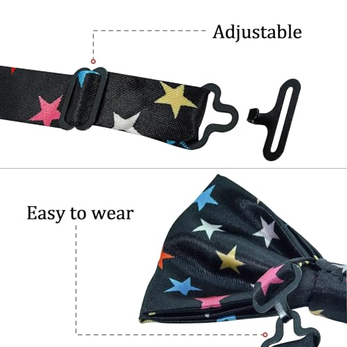 Image of Bow Tie for Men & Boys, Pre-Tied Bowtie Adjustable 9-18in, for Formal Tuxedo, Prom Party, Wedding