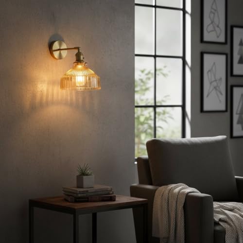 Lámpara de pared ajustable E27 para iluminar rincones oscuros con un toque vintage elegante 7