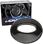 iJDMTOY Black Real Carbon Fiber Steering Wheel Center Decoration Trim Compatible With 2013-2021 Subaru BRZ, 2013-2016 Scion FR-S and 2017-2021 Toyota 86