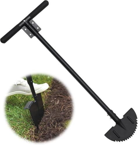 FLY HAWK Coupe Bordure Manuelle, 91cm Outil de Bordure de pelouse Manuel avec Poignée en T, pour Paysages, Allées, Parterres de Fleurs, Trottoirs,...