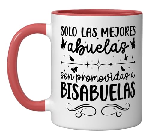 Taza de cerámica Bisabuela 11 onzas rojo y blanco miniatura 1