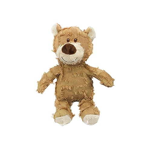 WEISSHAI 犬のおもちゃ、壊れないの犬のぬいぐるみ噛むおもちゃ、ぬいぐるみクマのきしむ犬のおもちゃ、ソフトで丈夫な犬の歯の掃除のおもちゃ、ペット用品、小型犬および大型犬用 (茶色)