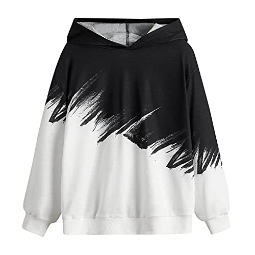 Kids Pullover Hoodie for Boys Girls Hooded Sweatshirt Black White Shirt Fashion Fall Winter Outfits School 𝗨niform