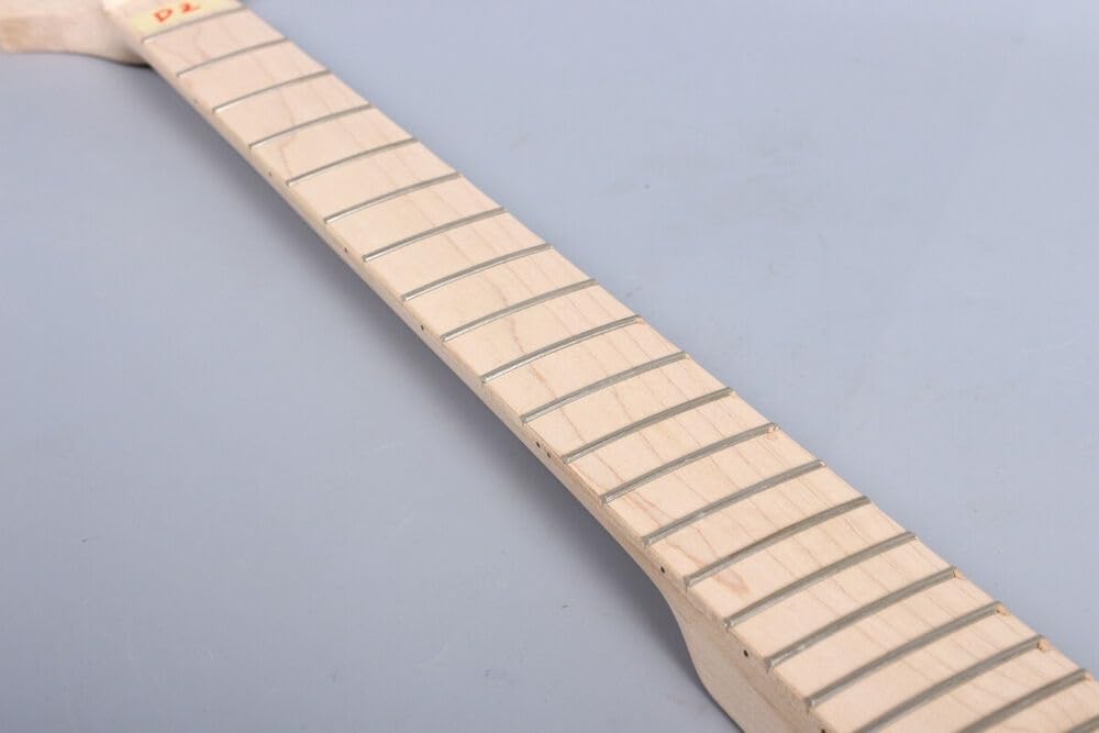 Manico for chitarra baritona a 24 tasti, testa a paddle da 30 pollici, tastiera in acero senza intarsio fai te