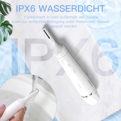 HEBECA Nasenhaartrimmer für Frauen 3-in-1 Elektrische Gesichtsharentfernung Wiederaufladbare...
