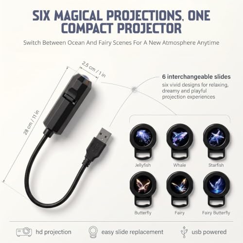Image of 360-Degree Earth Projection Night Light, USB Star Lamp with Galaxy Display, Romantic Room Decor (Costom Animal)