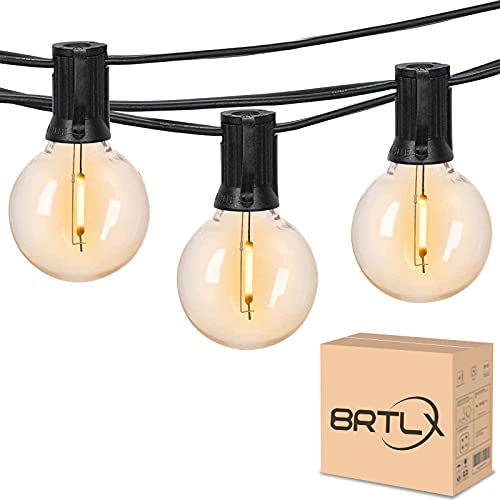 BRTLX Outdoor String Lights, 150FT LED G40 Patio Lights,Shatterproof String Hanging Lights with 75+2(Spare)Waterproof Backyard Bulbs Commercial for Christmas Balcony Party Wedding Market