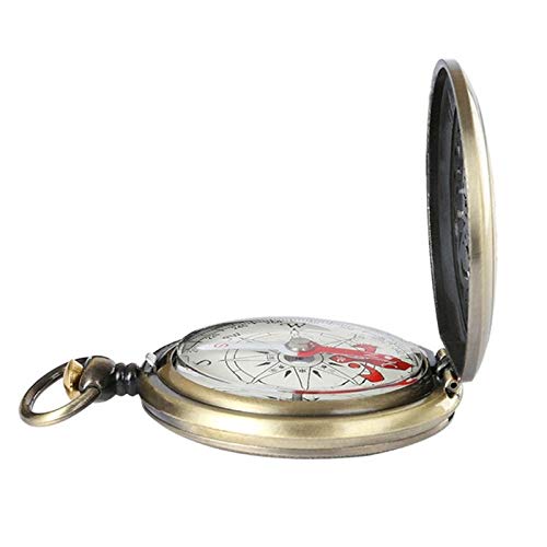 Bussola In Bronzo Vintage Design Orologio Da Tasca Navigazione Escursionistica All'aperto Regalo Per Bambini Bussola Portatile In Metallo Retrò