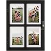 Great lakes memories 5×7 picture frame collage with 4 photos display your memories collage picture frames that fit any 4×6 or 5×7 modern black  urban country home decor