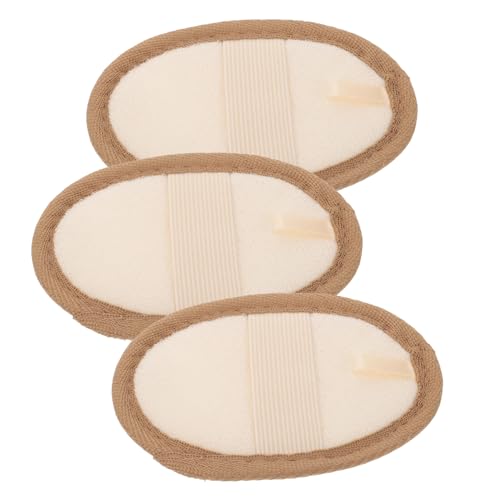 SHERCHPRY 3Pcs Exfoliating Loofah Sponge Pads for Bathing Soft Scrubbers for Gentle Skin Cleansing Random Style for Shower Use and Skin Exfoliation