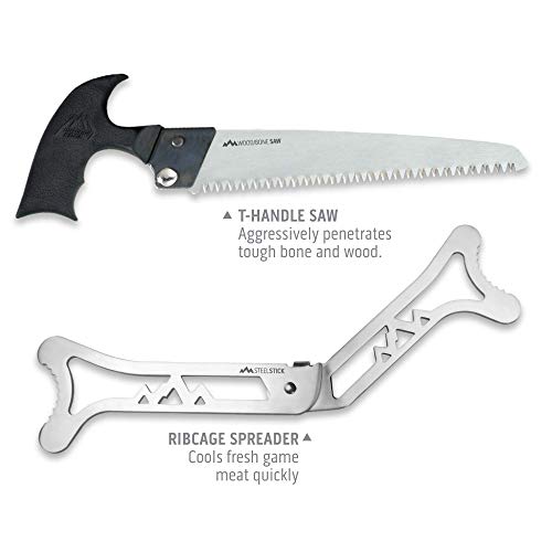Outdoor Edge Butcher Lite, BL-1, Home or Field 8-Piece Game Processing Butcher Knife Set with Roll Pack