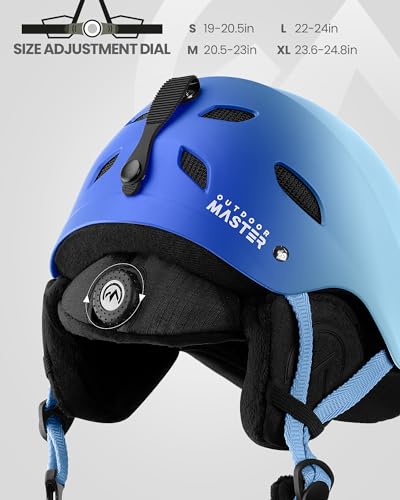 Image of OutdoorMaster Kelvin Ski Helmet - Snowboard Helmet for Men, Women & Youth | Adjustable Dial Fit Snow Helmet with ASTM Certified,14 Vents for Comfortable Skiing,Removable Ear Pads & Inner