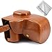 Produktbild Fujifilm X-T3 Systemkamera Tasche First2savvv braun Premium Qualität Ganzkörper- präzise Passform PU-Leder Kameratasche Fall Tasche Cover für Fuji Fujifilm X-T3 XT3
