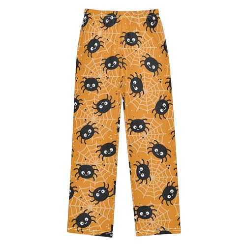 Boys' Pants Halloween Cute Spider Animal Long Bottoms Jogger Pants Elastic Waist Trousers with Pockets S-XL