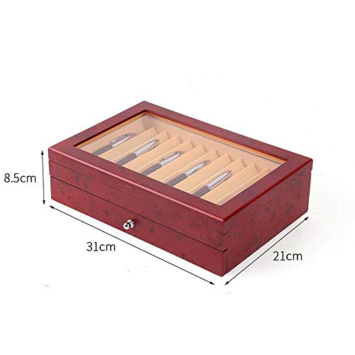 23 Slots Wooden Pen Display Box, 23 Pens Storage Fountain Pen Collector Case With Glass Window Large Organizer Box Wood Storage Collection With Drawer Gifts For Man Father Boyfriend Husband #TOP7
