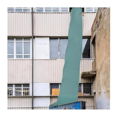 Trash Chute Section, Trash Chute Canvas Slide Green 2x6-25m 55 lbs Construction Demolition Renovation Stairs(2x10m)