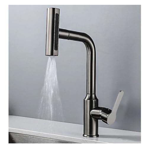 Robinet cascade de cuisine à 4 modes avec pavillon pulvérisateur chrome efficace