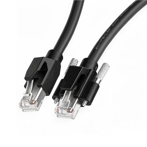 Cable de datos GigE Cat 6 S/STP con tornillos de bloqueo RJ-45 miniatura 1