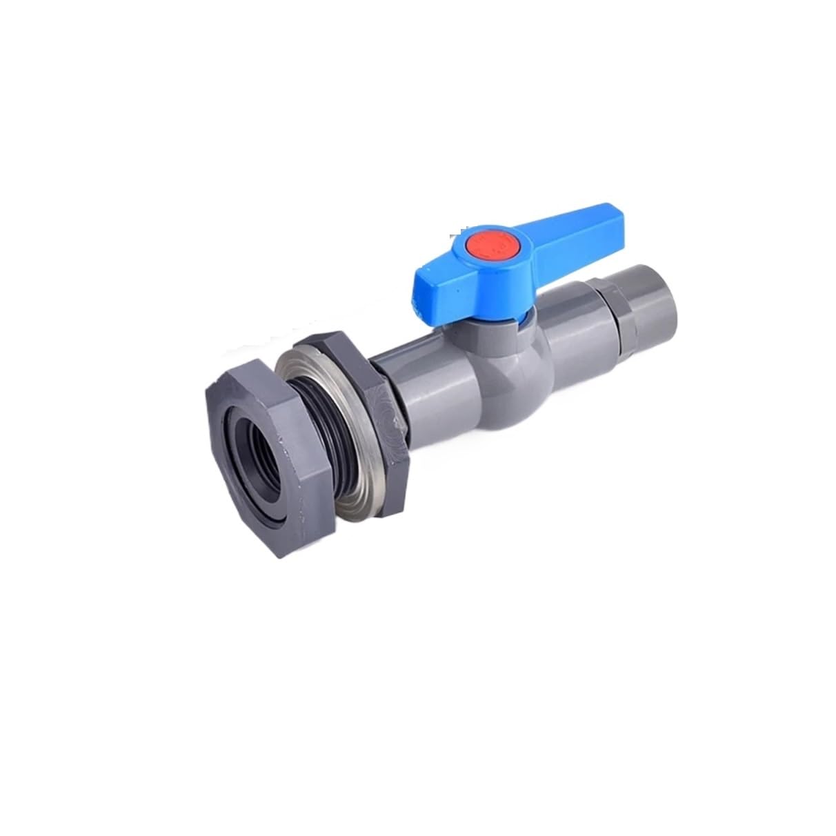 Supkancl 1Set 1/2" 3/4" 1" PVC Aquarium Fish Tank Connector Inlet Water Drain Pipe Joint Valve Irrigation Water Tank Bulkhead Fittings(1 Inch Straight)