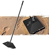 Steel Tamper 10'x10' with 49' Handle, Ground Tamper Tool Fillable Steel Base,...