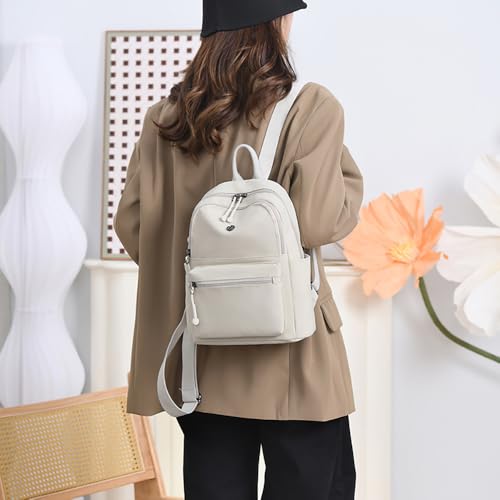 YUESITE Damen Rucksack Wasserdichte Nylon Casual Schultasche Daypack Leichtgewicht Reiserucksack Minirucksack Elegant,leichte Rucksackhandtasche zum Alltag Reise Schule Freizeit Einkaufen Orange