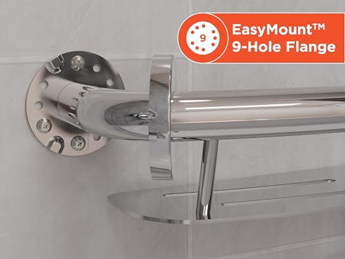HEALTHCRAFT Plus 2-in-1 Shampoo Shelf and Grab Bar, 19.5 inch | ADA Compliant Wall-Mounted Bathroom Safety Grab Bar for Seniors, Supports up to 500 lbs by Healthcraft - Image 5