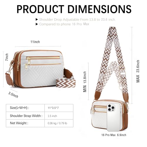 Image of printe Small Crossbody Bags for Women, Vegan Leather Trendy Purses for Women, Travel Handbags with Adjustable Shoulder Strap