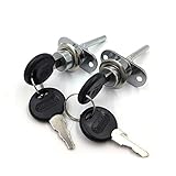 2 Pcs - Zinc Alloy Drawer Lock Desk Wardrobe Furniture Cabinet Locker Showcase with 2 Key 16mm