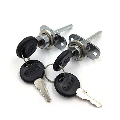 2 Pcs - Zinc Alloy Drawer Lock Desk Wardrobe Furniture Cabinet Locker Showcase with 2 Key 16mm