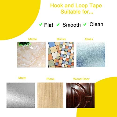 TEUVO Hook and Loop Tape with Adhesive Non Slip Tape for Wooden Floor, Fixing, Organizing and Joining Objects Around Home and Office DIY, 11cm Wide and 1m Long