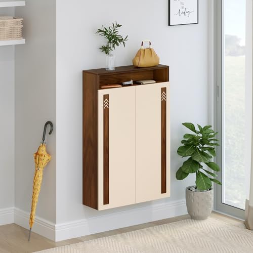 BLUEWUD Whartin Engineered Wood Dual Tone 2 Doors Wall Mounted Sh...