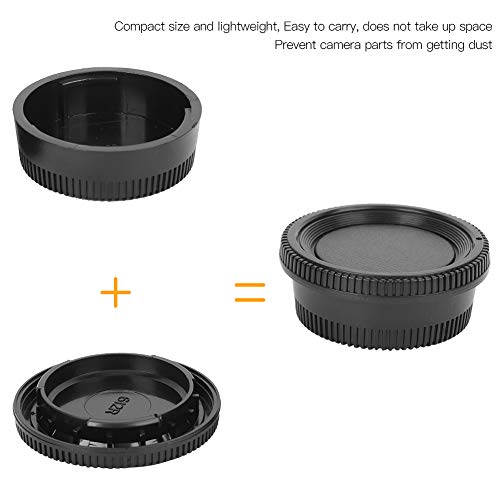 Front Body and Rear Lens Cover,Dustproof Camera Body Lens Cover Kit,Hard Plastic Lens Body Cover for F Mount Camera