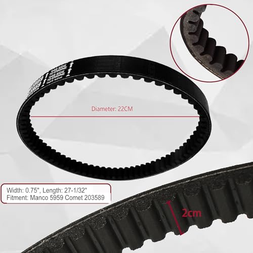 Image of 3PCS 30 Series Go Kart Drive Belt Replaces Manco 5959 / Comet 203589 Durable Trorque Converter Belt