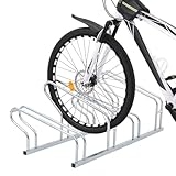 Assemblage requis : oui Râtelier Vélo, Support de Rangement Vélo Support pour Bicyclette pour 4 vélos acier galvanisé