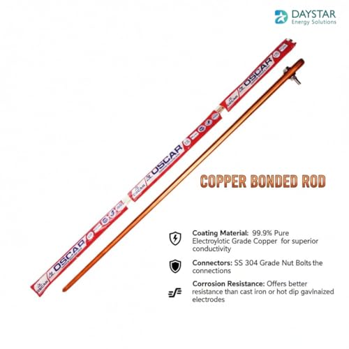 Image of Copper Bonded Earth Rod 12mm - 100 Microns (2 Feet - Pack of 2)