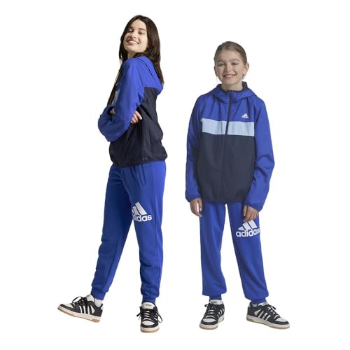 ADIDAS Essentials Pantalon de jogging junior en coton coupe classique avec grand logo Bleu 11-12 ans, bleu, 11 ans
